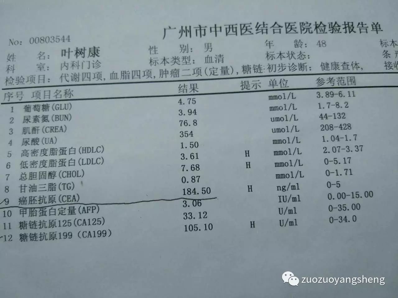 案例分享：原始点调理结肠癌的肝转移、肺转移案例